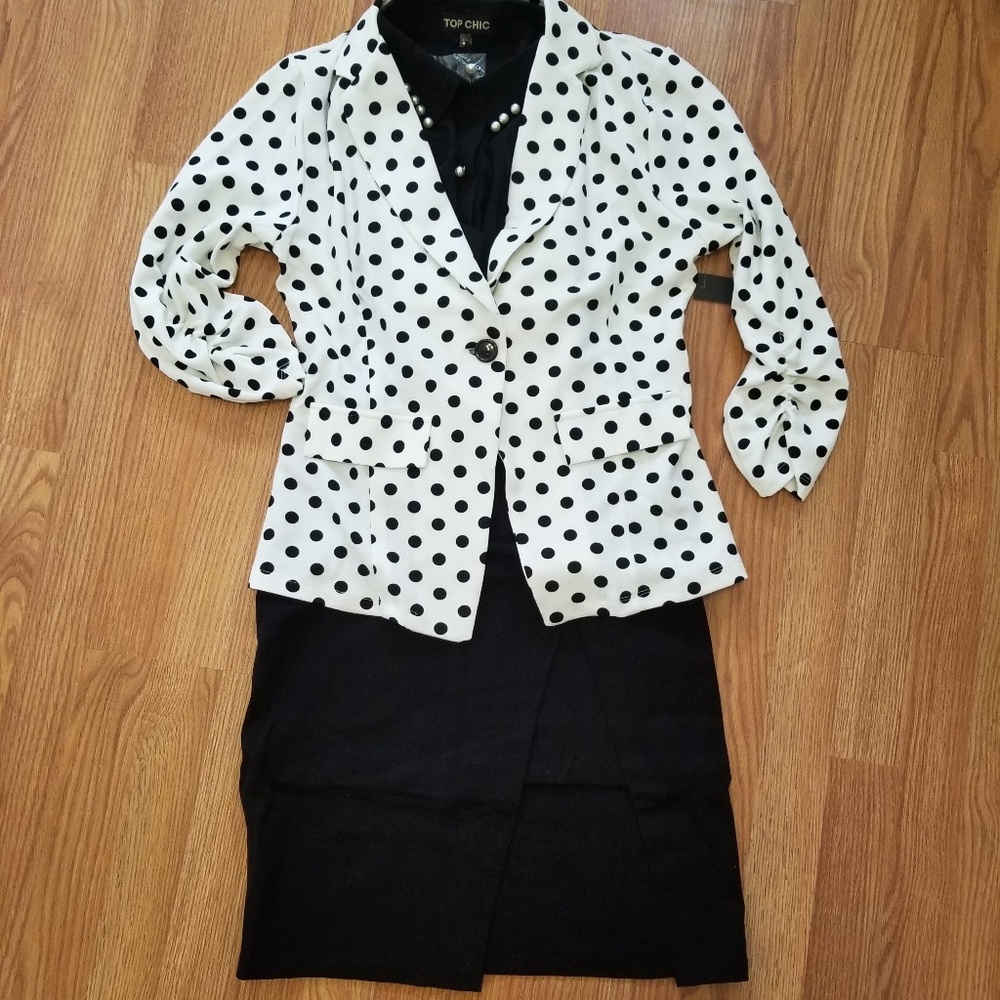Black Asymmetrical midi pencil skirt - Picture 6 of 8